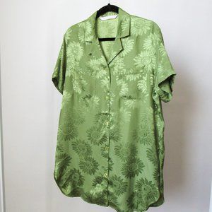 VICTORIAS SECRET Satin Floral Printed Tunic Shirt Size-S, oversized fit